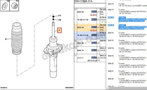 Ön Sağ Amortisör P406