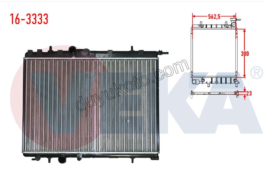 Motor Su Radyatörü (Otomatik Vites) P206 P307
