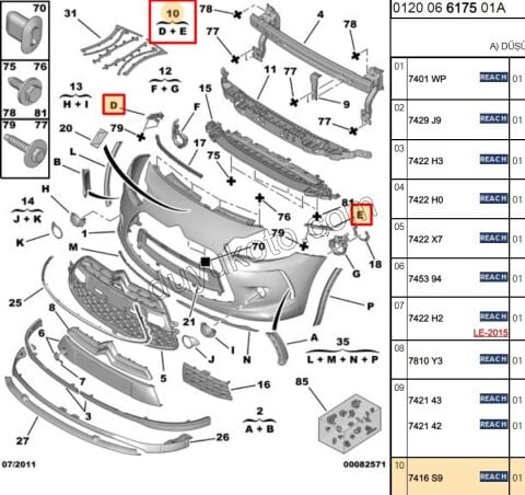 Ön Tampon Bağlantı Ayak Takım C33 DS3