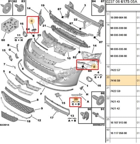 Ön Tampon Bağlantı Ayak Takım C33 DS3