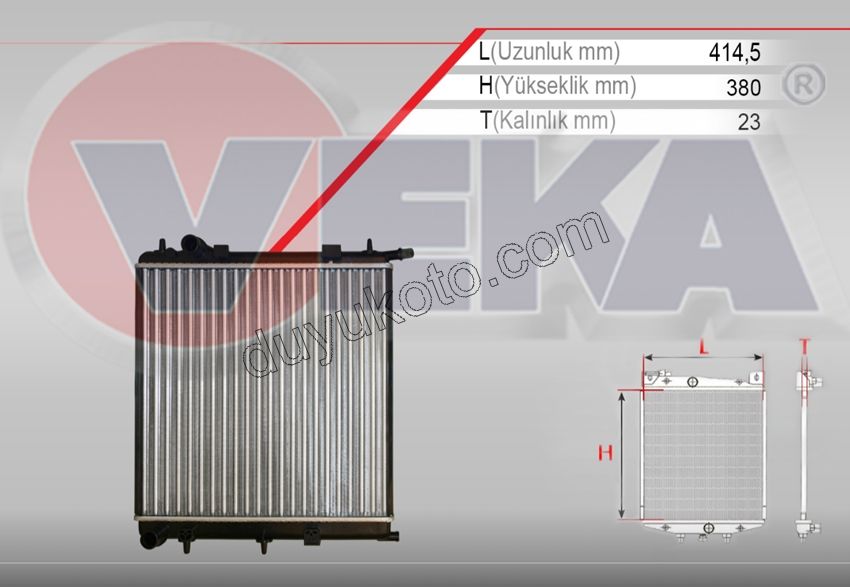 Motor Su Radyatörü P207 1.4L 75HP/90HP