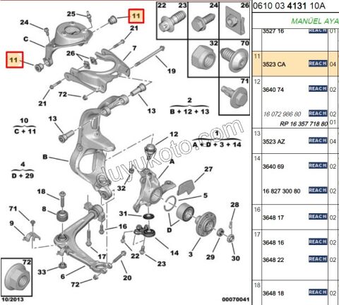 Taşıyıcı Üst Burcu P407 C53 C6