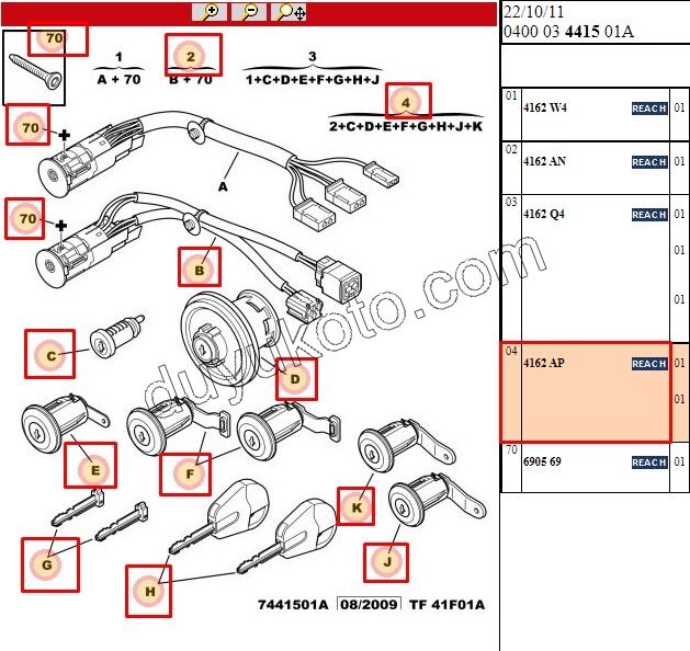 KONTAK SET PRT1 2P BSI+(2SOK) U.K KONT+DEP+3 SIF