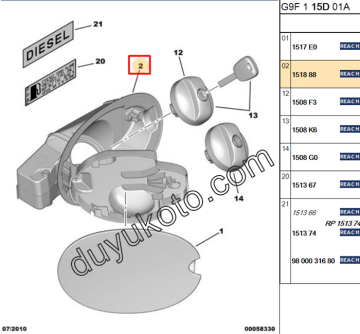 PEUGEOT EXPERT DEPO KAPAĞI İÇ BAGALİT  (2007 SONRASI)