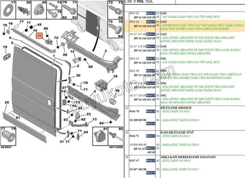 MAKARA SURGULU KAPI ORTA R BXR3 DCT3 CAM+