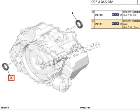 Aks Mili Sağ Keçe   C5 C6 AM6 OTO