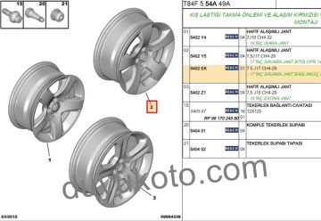 PEUGEOT 3008 ÇALİK JANT 17İNÇ (7 5 J17 CH4-29  CAVALCADE)