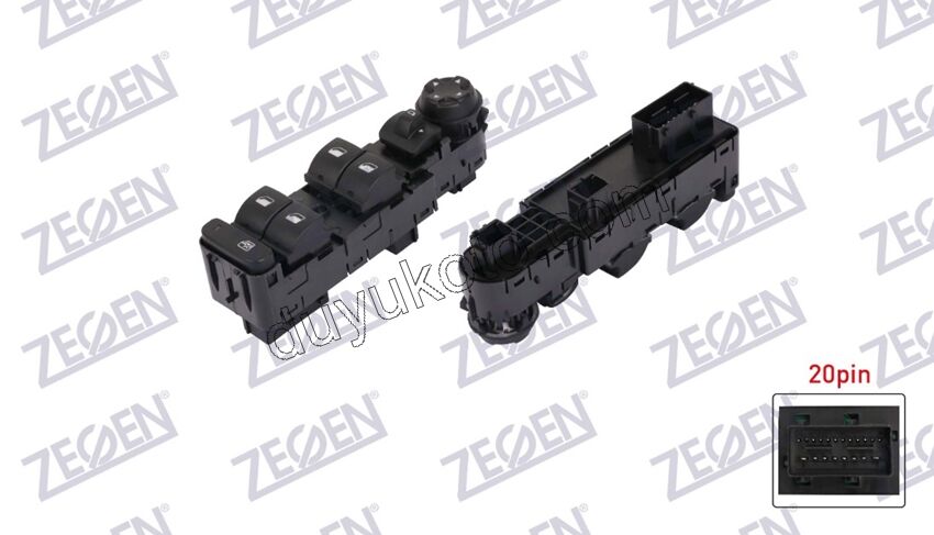 2019> Partner Rifter Berlingo Combo Doblo Proace City Ön Cam Açma Anahtarı Sol (Sürücü) 4 LU CERCEVE YOK P2082 P20082 P3082 P30082 P50082