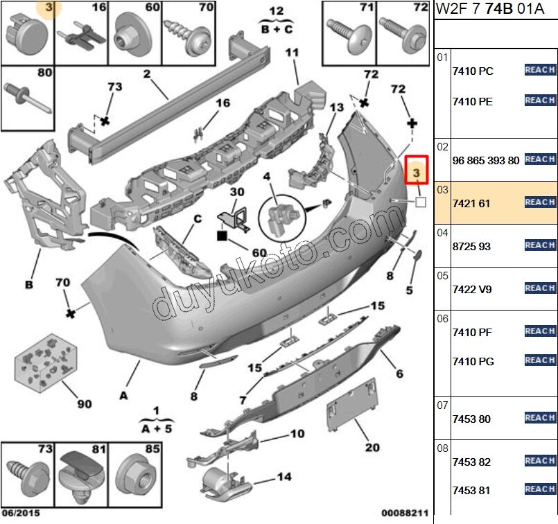 BUTON BAGAJ ACMA P5081