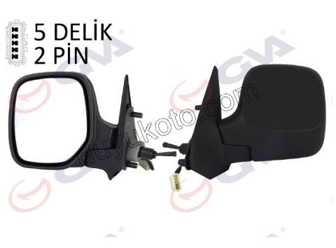 Peugeot Partner Dikiz Aynası Sol Manuel Rezistanslı 1997/2009