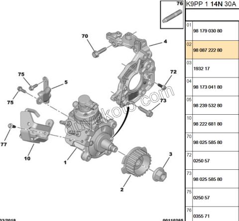 DISLI MAZOT POMPA 1.5HDİ Euro6 DB4