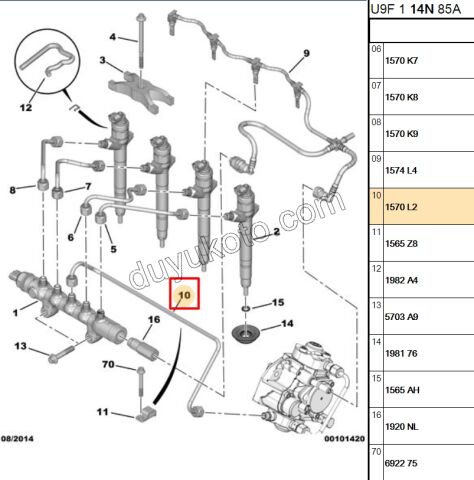 Enjektör Borusu BXR3 2.2 120HP EURO4