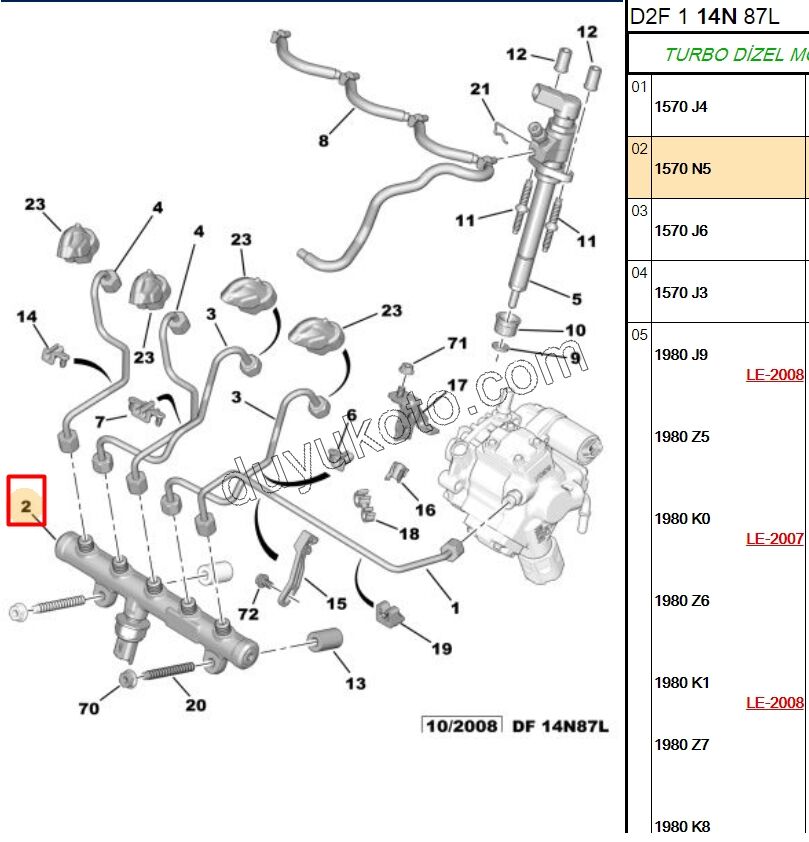 RAMPA ENJEKTOR 2.0HDİ 16V 136HP