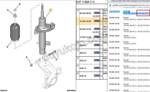 Ön Sol Amortisör P2081 C33