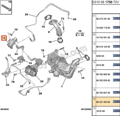 ELEKTROVANA TURBO YESIL BXR3MQ DW12R 2PIN 3HORT