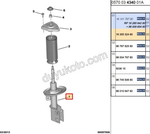Ön Amortisör P3082 C4PC2