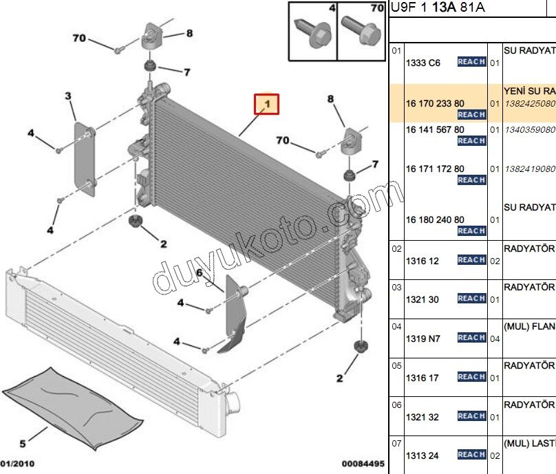 Motor Su Radyatörü BXR3MQ