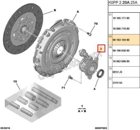 RULMAN DEBRIYAJ EXP4 DW10FD 6 VIT