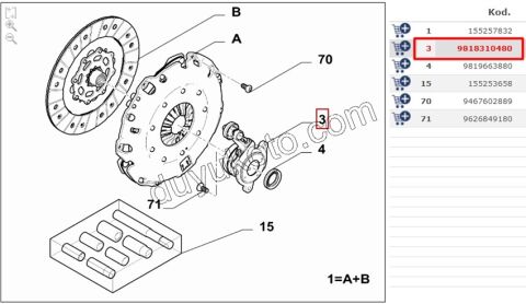 RULMAN DEBRIYAJ EXP4 DW10FD 6 VIT