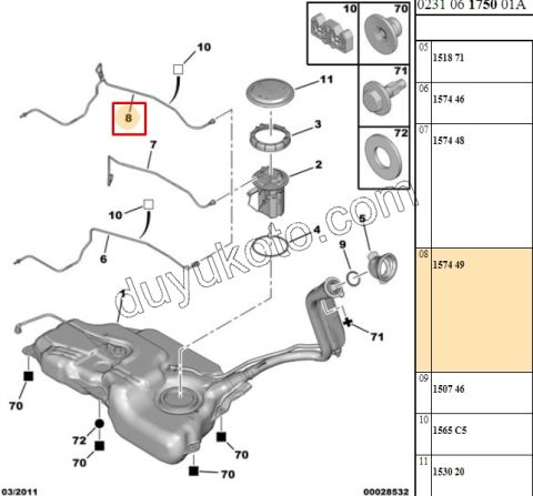 Yakıt Hortumu C31 SAMANDIRA+BENZ FILTRE UZUN
