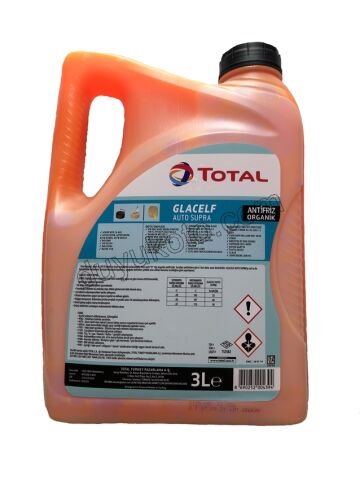 TOTAL AUTO SUPRA Kırmızı Antifiriz 3 LT -37 'C Organik