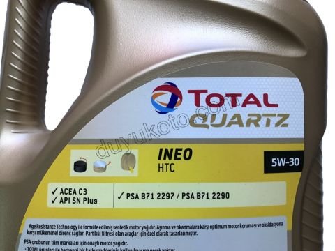 TOTAL YAG 5W30 4 LT QUARTZ INEO HTC YENI NESIL EURO6