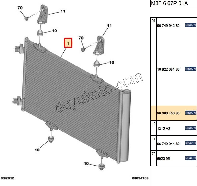 Klima Radyatörü P301 EC5 (Otomatik Vites) VITES