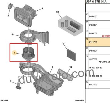 PEUGEOT BOXER KALORİFER MOTORU (2008 SONRASI)