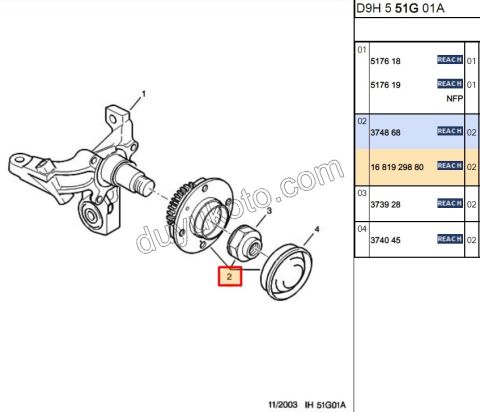 Arka Teker Rulmanı (Poryalı) P406 XN2 ABS+