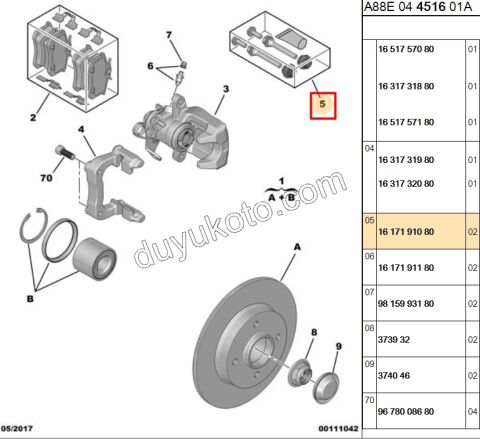 PIM FREN KALIPER TAMIR TK