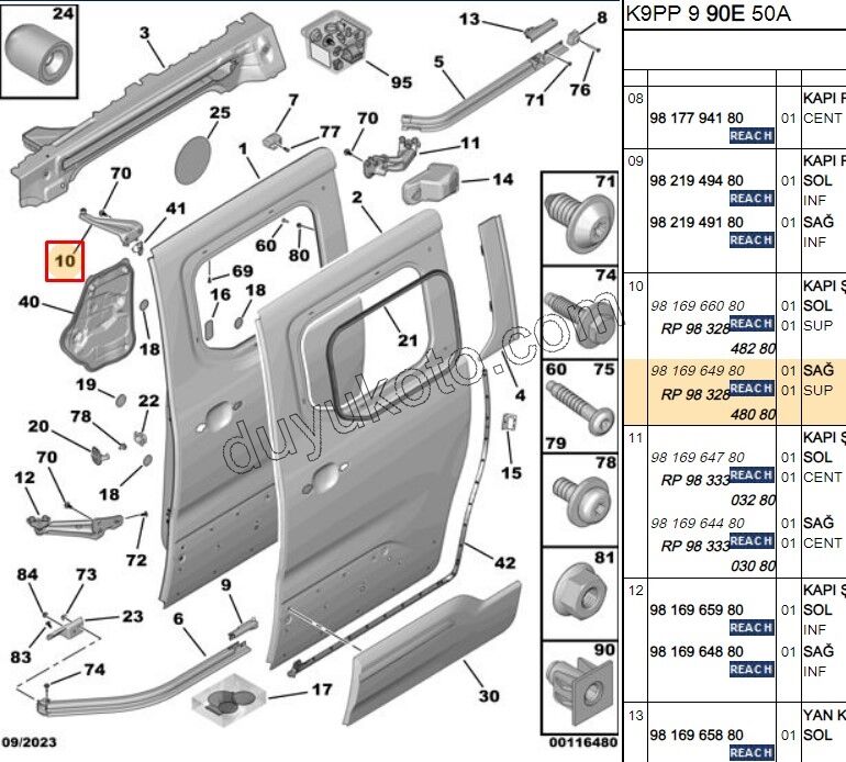 MAKARA SURGULU KAPI UST R PRT4 DB5