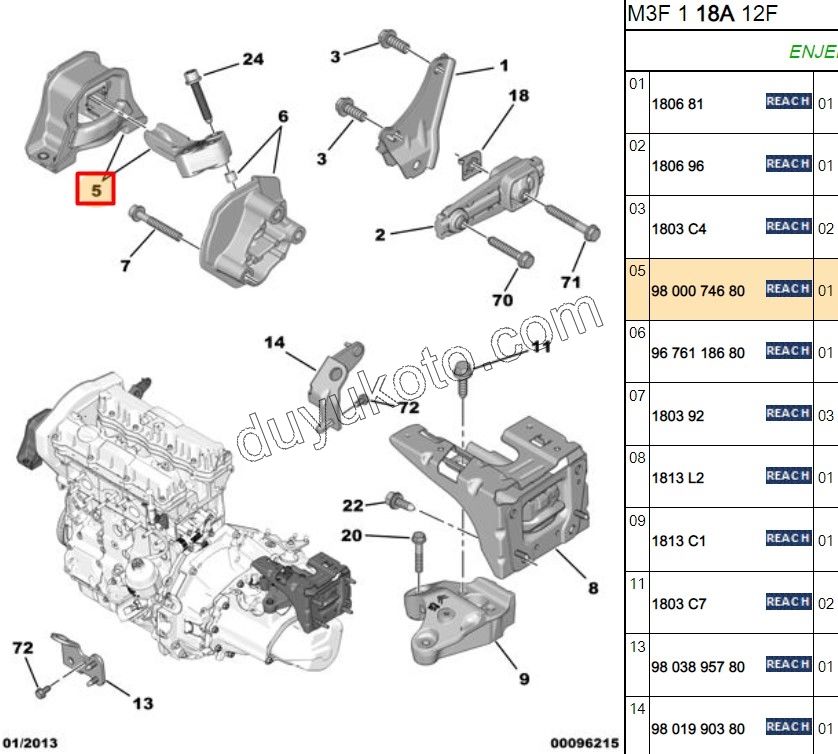 TAKOZ MOTOR P301 EC5 1.6VTI