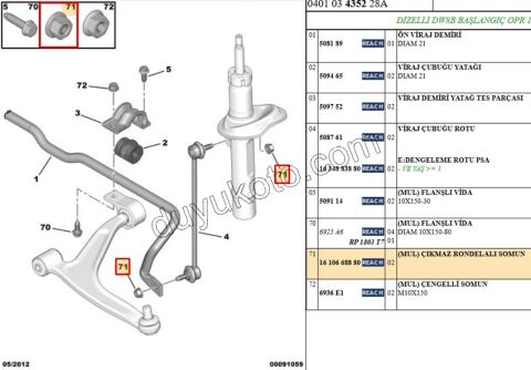 SOMUN Z ROT PRT P206 P207 P307 P308 12X175-50