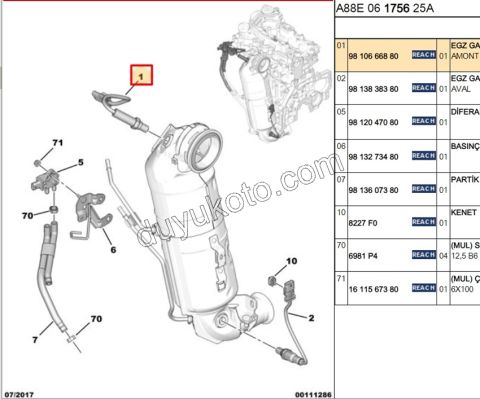 LAMBDA SENSOR UST 1.2CC 75/100HP