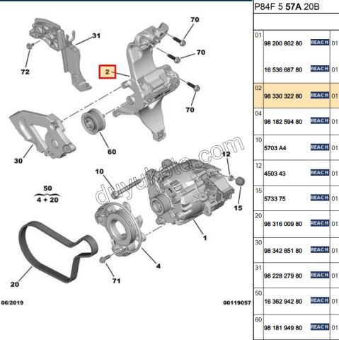 Alternatör Bağlantı Ayağı (Alüminyum)  HBR P3083 P30082 P408 P54 P5082