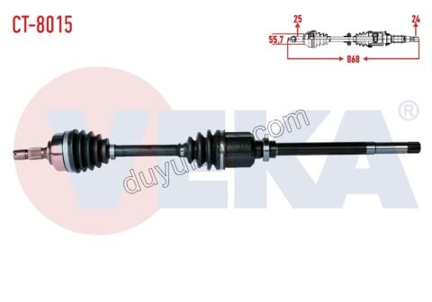 Aks Mili Sağ PRT1 PRT2 ABS'siz