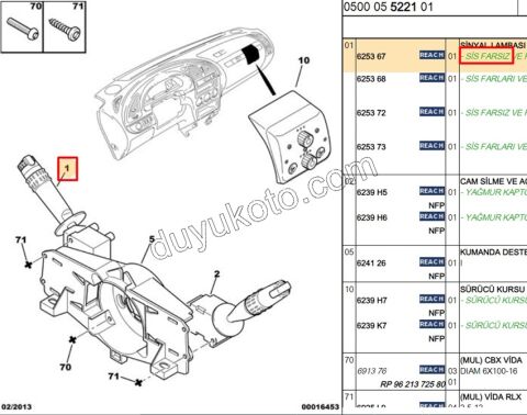 Far Sinyal Kolu Sissiz P406 XS1