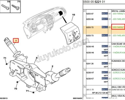 Far Sinyal Kolu Sissiz P406 XS1