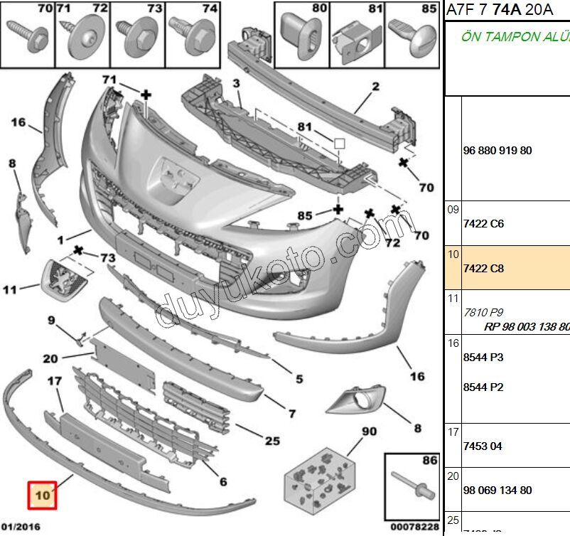 DEFLEKTOR ON TAMPON ALT P207MQ