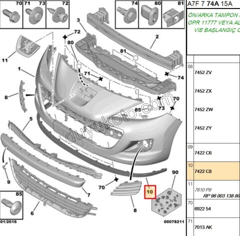 DEFLEKTOR ON TAMPON ALT P207MQ