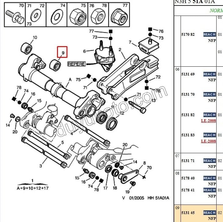 RULMAN TORSIYON IC P205 P306