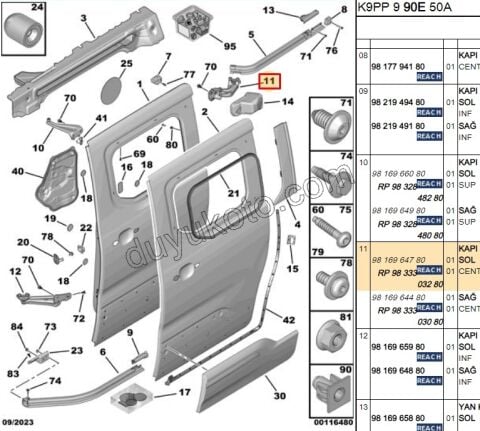 MAKARA SURGULU KAPI ORTA L PRT4 DB5
