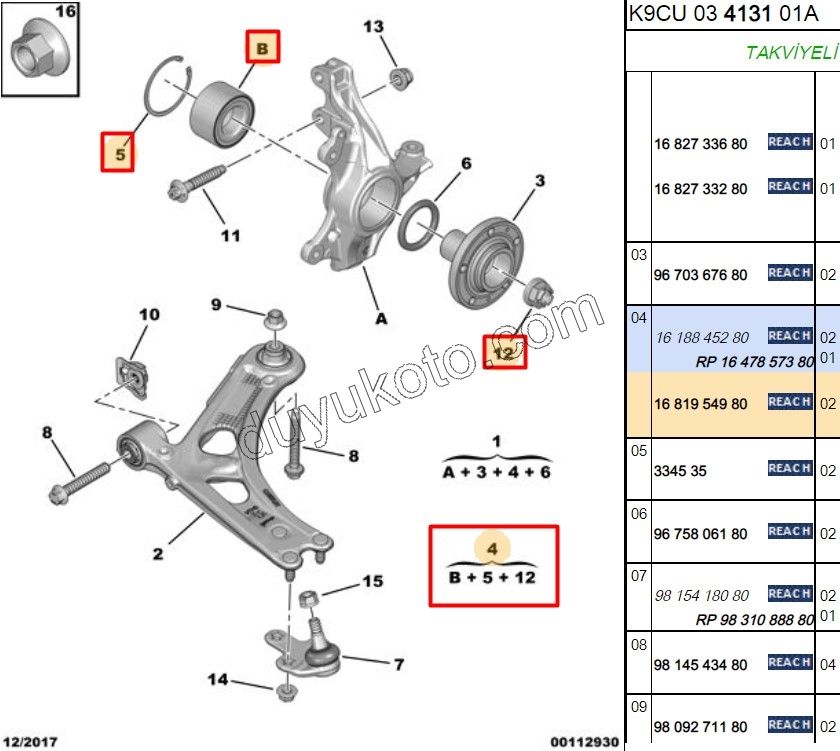 Ön Teker Rulmanı P3082 C4PC2