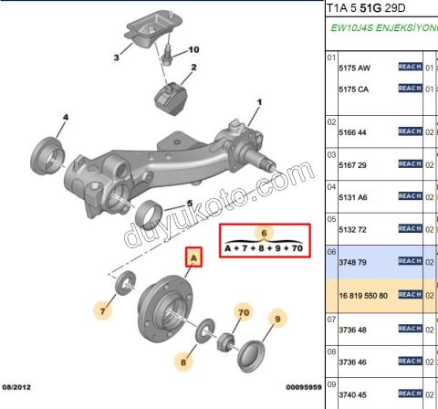 Arka Teker Rulmanı (Poryalı) YM P206 ABS+ (DISK)