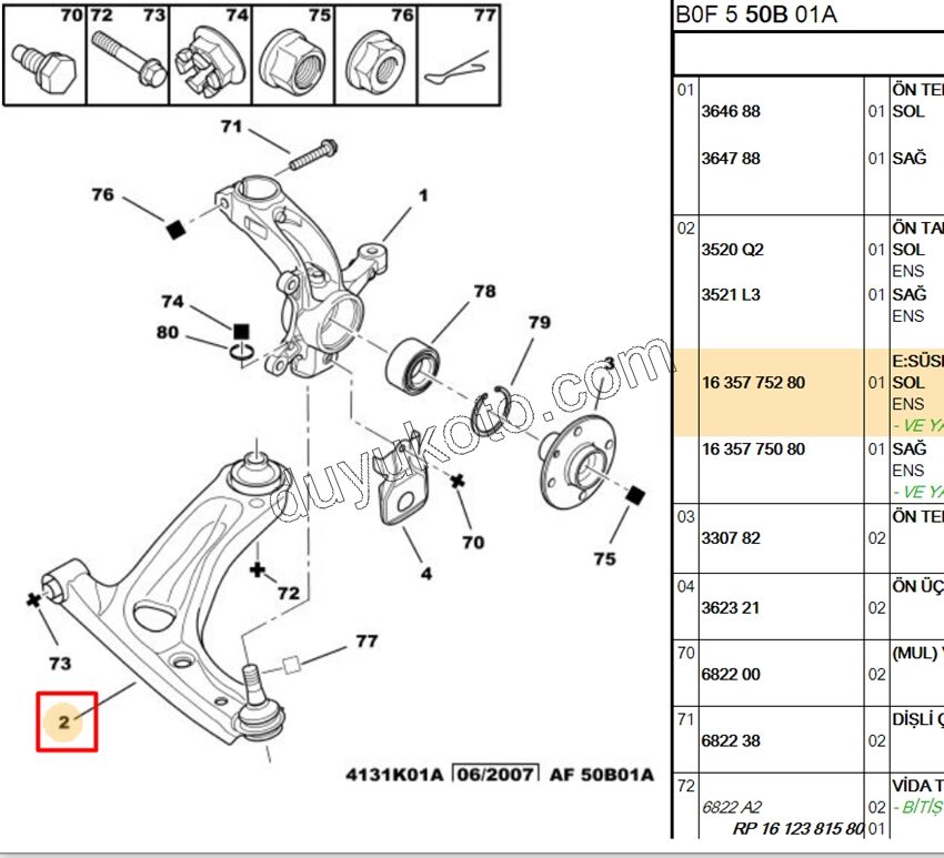 Salıncak Sol P107 2005/2010