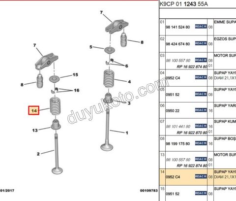 YAY SUBAP 1.5HDİ Euro6 DW10FU DW12RU X 16AD