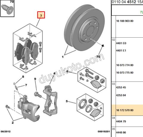 Fren Balatası Ön C2 C31 UFAK TIP
