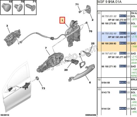 KILIT KAPI IC ON R P301