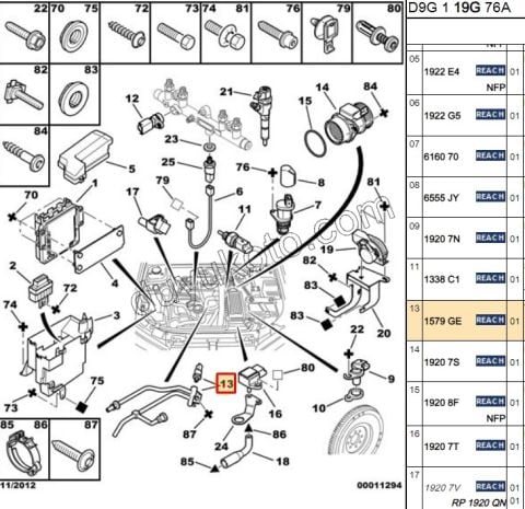 Enjektör Geri Dönüş Hortumu DW10ATED 8V P406
