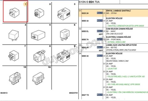 Dörtlü Flaşör Anahtarı Rölesi 3PIN P106